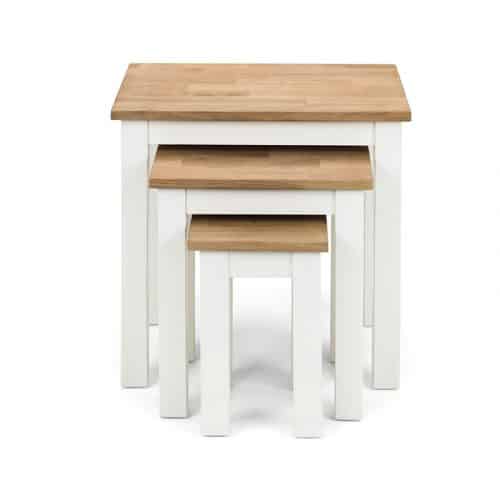 Coxmoor nest of 3 tables - Ivory & Oak