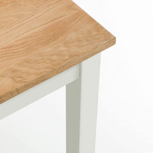 Coxmoor square dining table - Ivory & Oak - Image 4