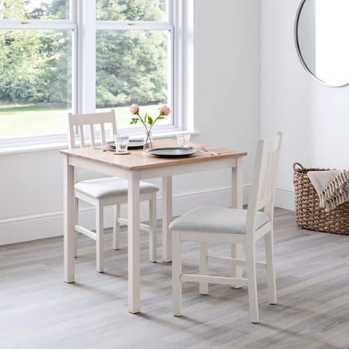 Coxmoor square dining table - Ivory & Oak - Image 8