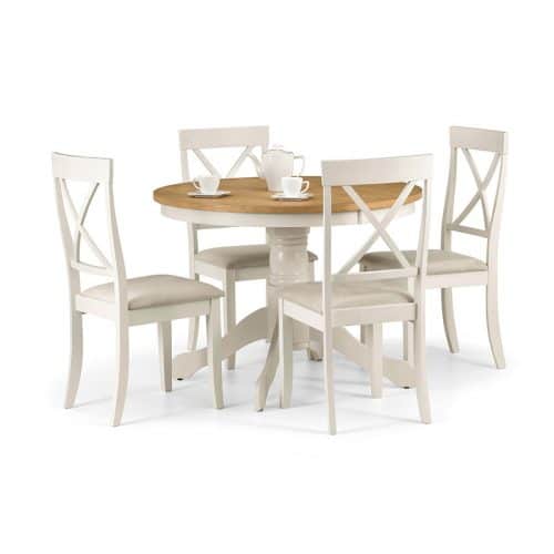 Davenport round pedestal dining set
