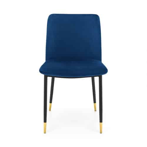 Holland round pedestal table & 2 delaunay blue chairs - Image 7