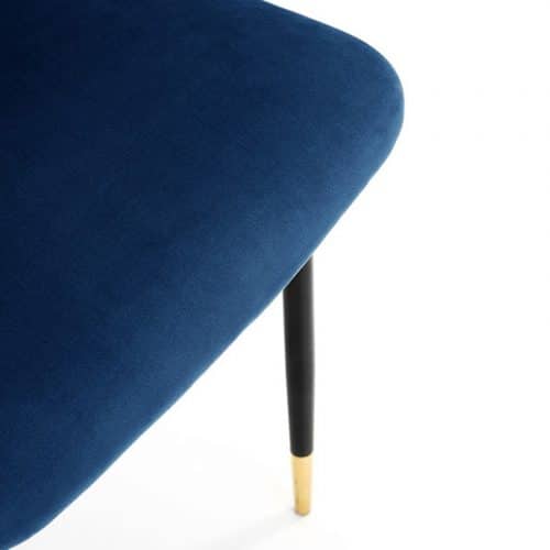 Holland round pedestal table & 2 delaunay blue chairs - Image 9