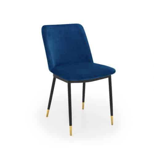 Holland round pedestal table & 2 delaunay blue chairs - Image 8