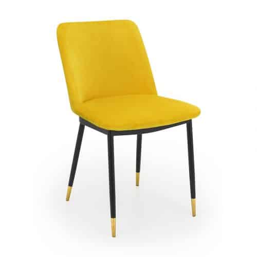 Findlay square dining table & 4 delaunay mustard chairs - Image 6