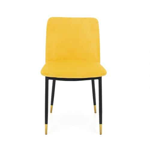 Findlay square dining table & 4 delaunay mustard chairs - Image 8