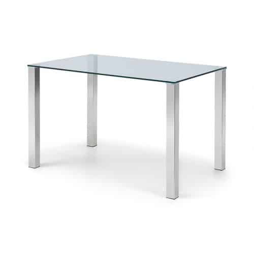 Enzo dining table & 4 calabria cantilever velvet blue chairs - Image 2