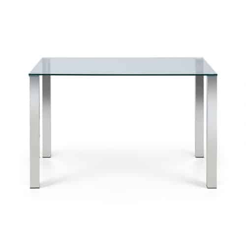 Enzo dining table & 4 calabria cantilever velvet blue chairs - Image 3