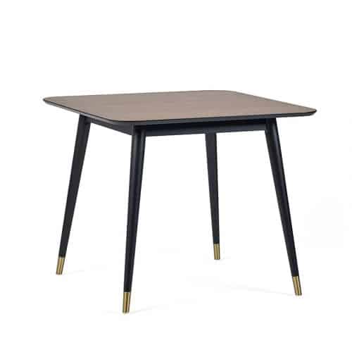 Findlay square dining table - Walnut & Black