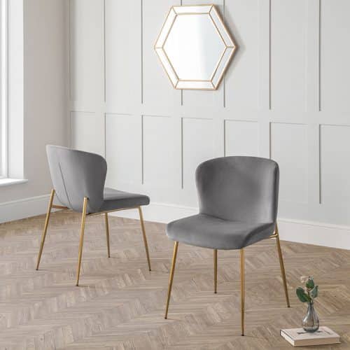 Montero round table & 4 harper grey chairs - Image 8