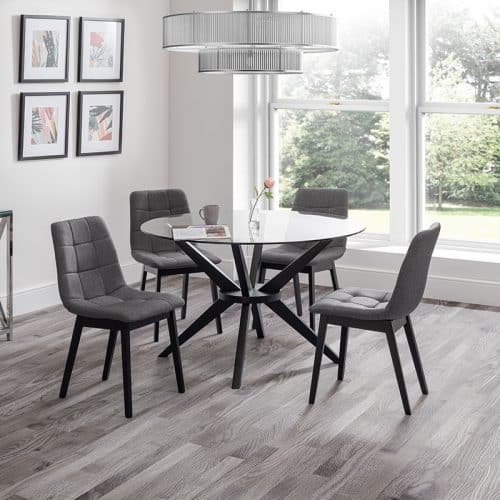 Hayden round glass 120cm table - Image 2