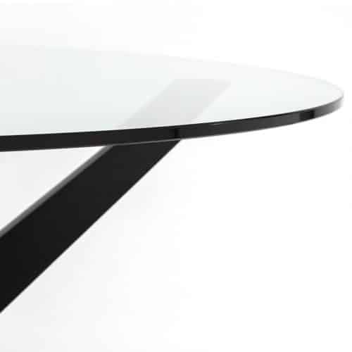 Hayden round glass 120cm table - Image 5