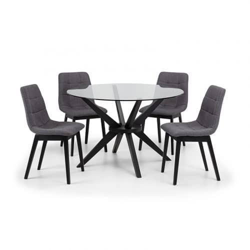 Hayden round glass 120cm table - Image 3