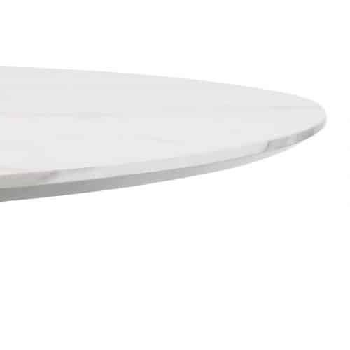 Holland round pedestal table & 2 delaunay pink chairs - Image 4