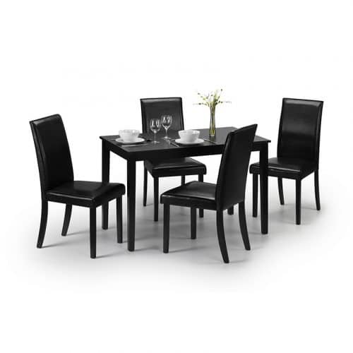 Hudson black dining set