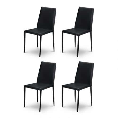 Tribeca walnut dining table & 4 jazz black chairs - Image 2