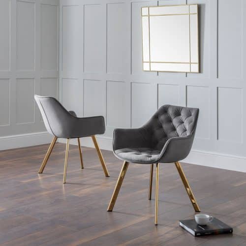 Minori dining table & 6 lorenzo grey dining chairs - Image 9