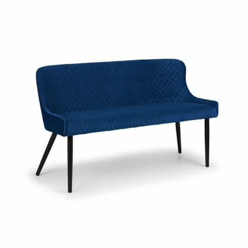 Como & Luxe blue dining set (2 chairs & bench) - Image 10