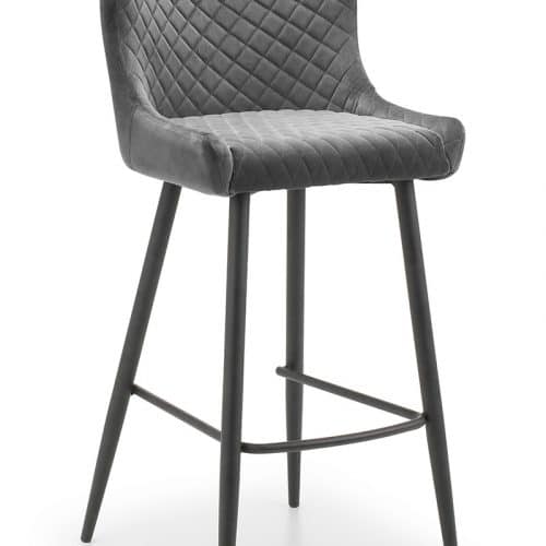 Grafton bar table & 4 luxe grey bar stools - Image 3