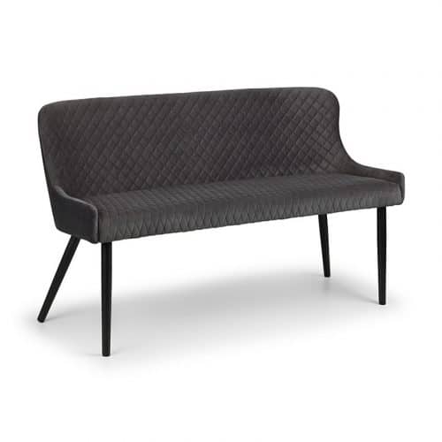 Como & Luxe grey dining set (2 chairs & bench) - Image 10