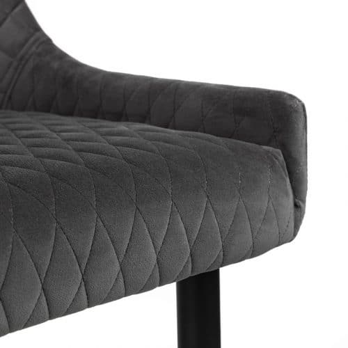 Como & Luxe grey dining set (2 chairs & bench) - Image 11