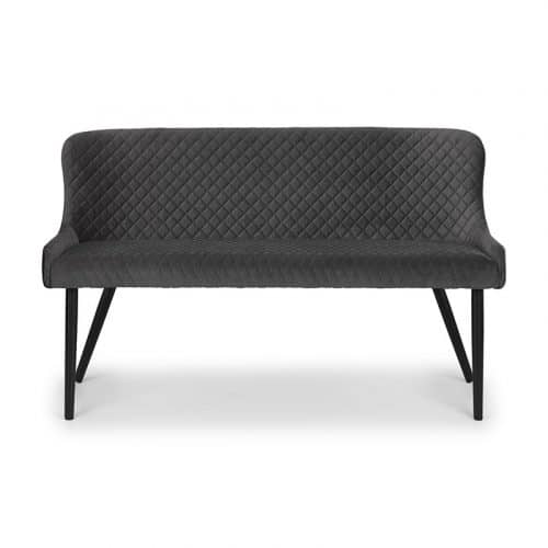 Como & Luxe grey dining set (2 chairs & bench) - Image 9