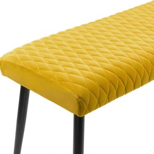 Berwick Dining Table & 2 Luxe Low Mustard Benches - Image 11