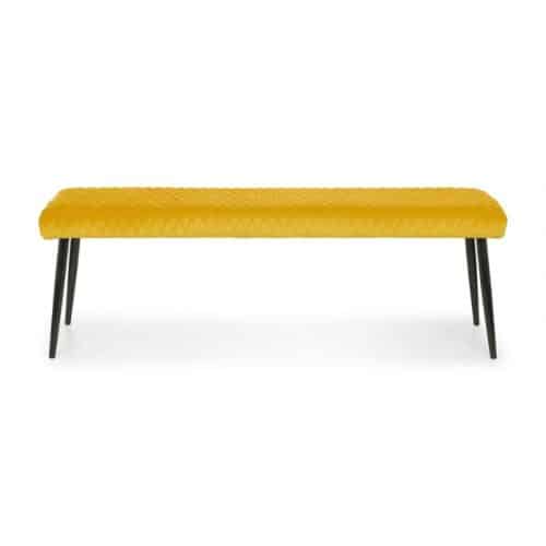 Berwick Dining Table & 2 Luxe Low Mustard Benches - Image 9
