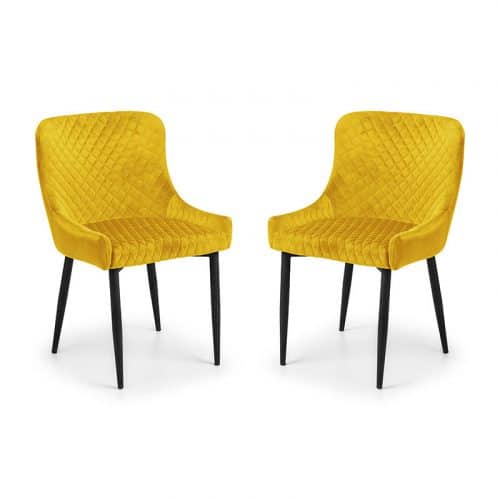 Berwick Dining Table, Luxe Low Mustard Bench & 2 Luxe Mustard Chairs - Image 9