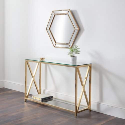 Miami Console Table - Gold - Image 2