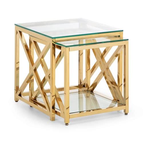 Miami nest of tables - gold