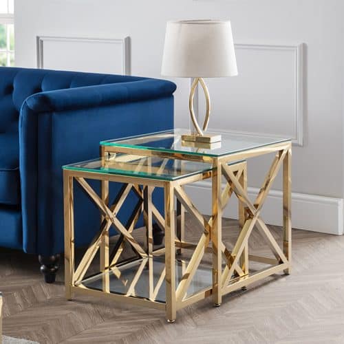 Miami nest of tables - gold - Image 2