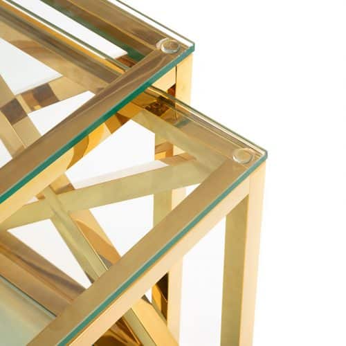 Miami nest of tables - gold - Image 6