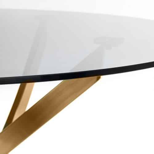 Montero round table & 4 hadid grey dining chairs - Image 5