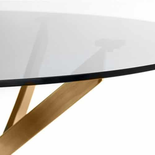 Montero round table & 4 hadid green dining chairs - Image 5