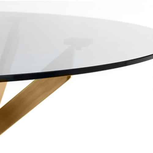 Montero round table & 4 delaunay mustard chairs - Image 5