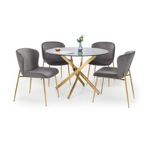 Montero round table & 4 harper grey chairs - Image 3