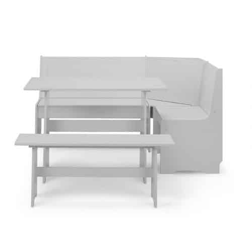 Newport corner dining set, dove grey - Image 5