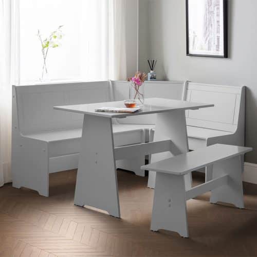 Newport corner dining set, dove grey - Image 2