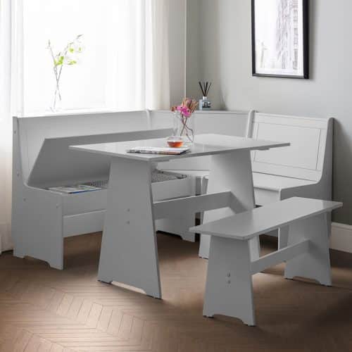 Newport corner dining set, dove grey - Image 3
