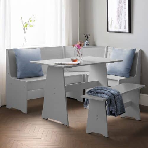 Newport corner dining set, dove grey - Image 4