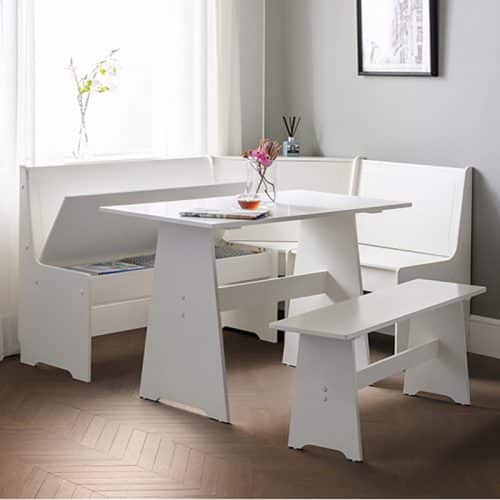 Newport corner dining set - surf white - Image 3
