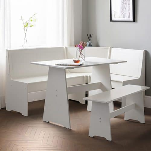 Newport corner dining set - surf white - Image 4