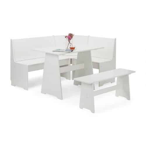 Newport corner dining set - surf white