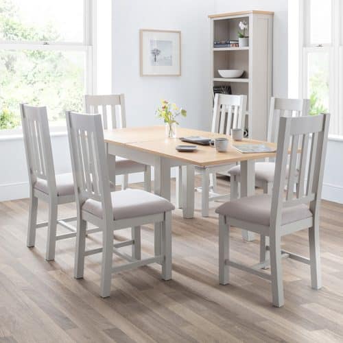 Richmond flip-top dining table - elephant grey - Image 8