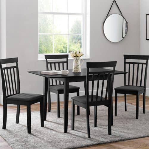 Rufford extending dining table - black - Image 3