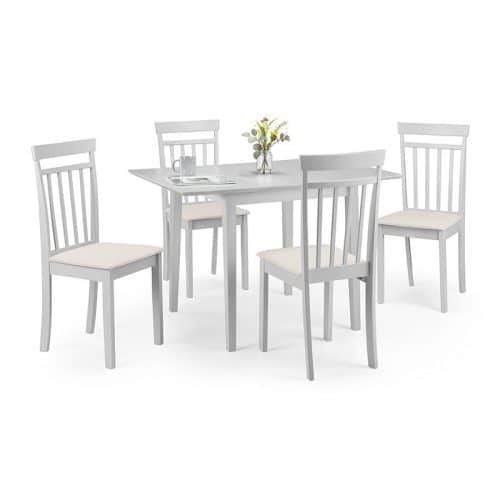 Rufford dining table & 4 coast chairs - grey - Image 3