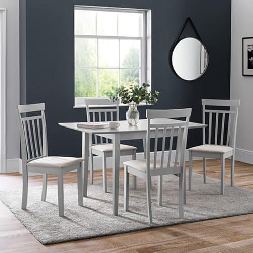 Rufford dining table & 4 coast chairs - grey - Image 2