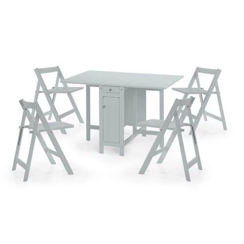 Savoy dining set - light grey