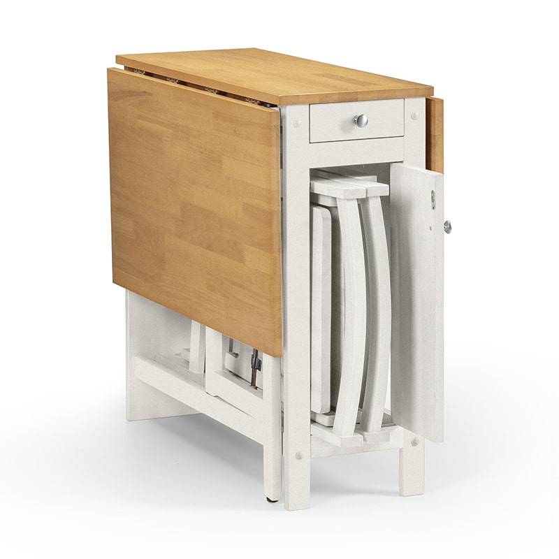 Savoy dining set - white / natural finish - Image 6