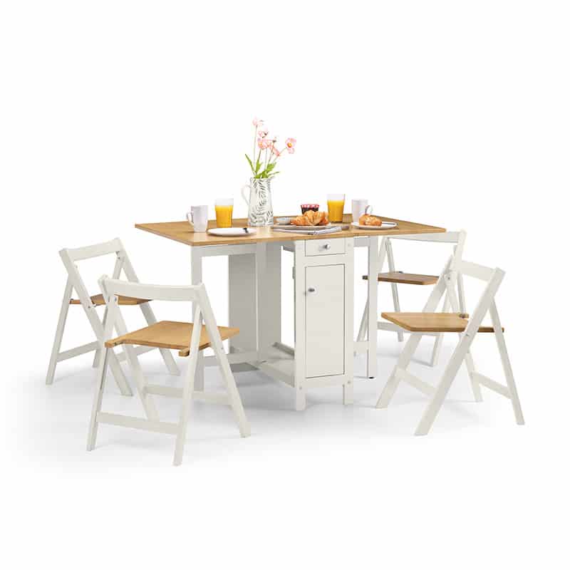Savoy dining set - white / natural finish - Image 3